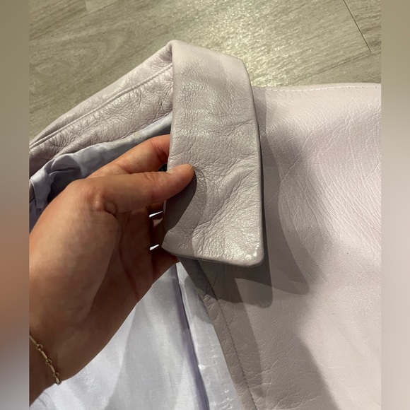 LAVENDER LEATHER JACKET - Picture 4 of 6